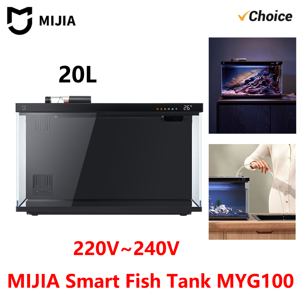 Xiaomi Aquarium Fish Tank - 新しいMIJIAスマート水槽は、MIJIAアプリと連携し、モバイルで遠隔操作による給餌やスマート照明システムを備えた20L-CN水槽です。