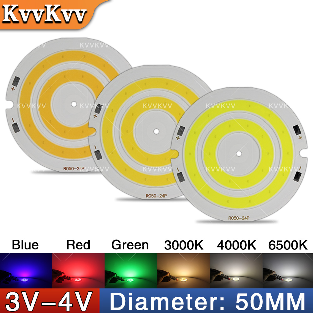 Aquarium Light - 3V 4V丸型COB LEDランプ部品 3.7V電球 DIY作業灯 家庭用