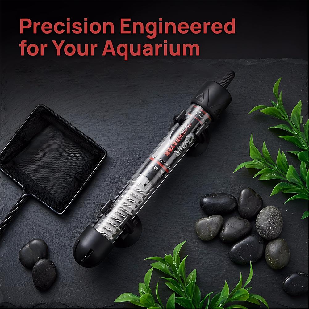 Fish Tank Heater - 水族館ヒーター自動定温加熱ロッド EU プラグ水槽サーモスタット加熱ロッド水族館アクセサリー