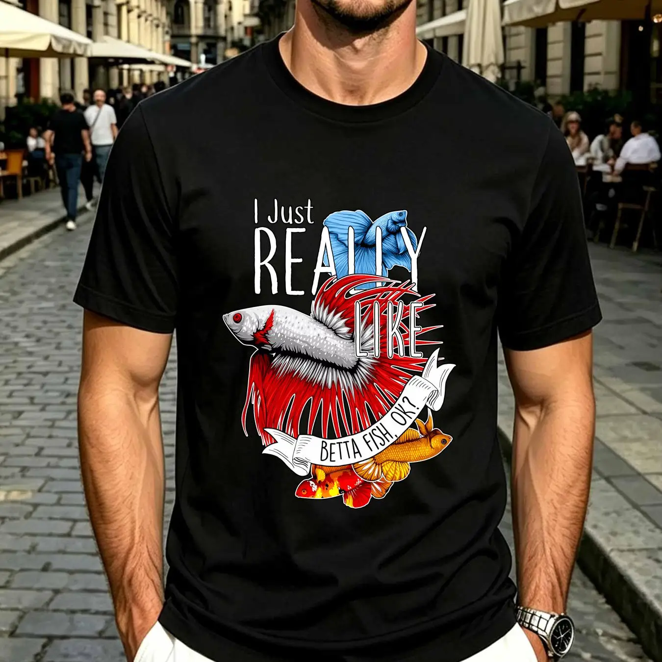 洗濯済みのTシャツ。ベタ（シアンウオ）を愛する人向けの、面白 - Aquarium Fish Keeping のレビューと価格