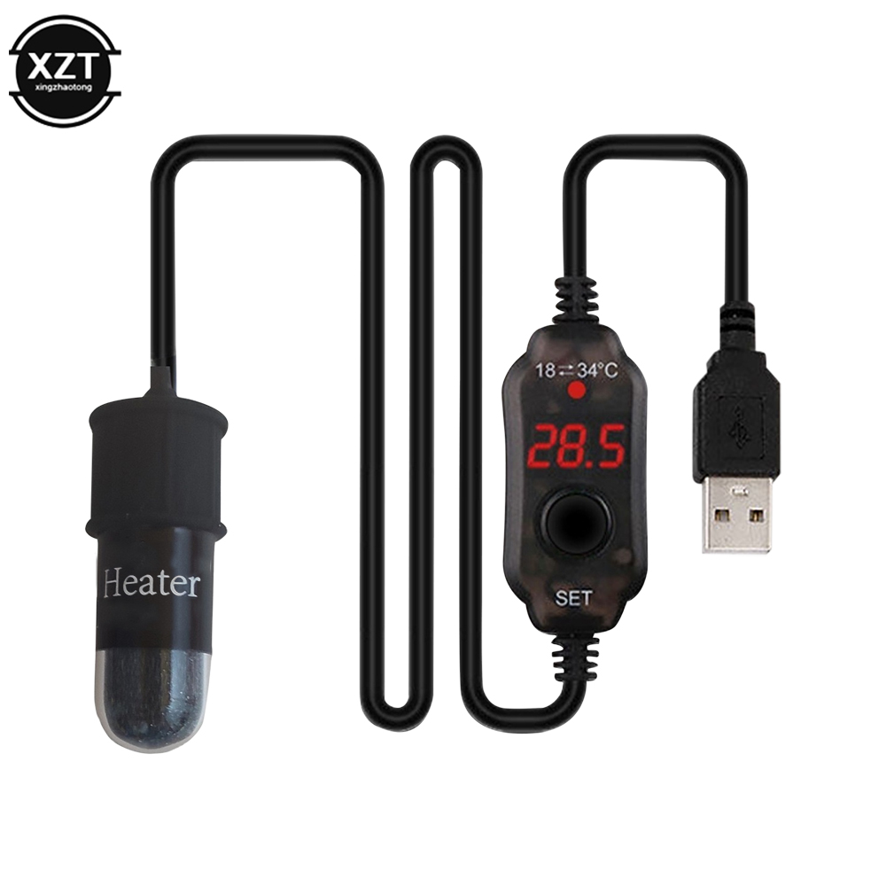 ミニ USB 充電水族館加熱ロッド水槽水族館ヒーター水中サー - Fish Tank Heater のレビューと価格
