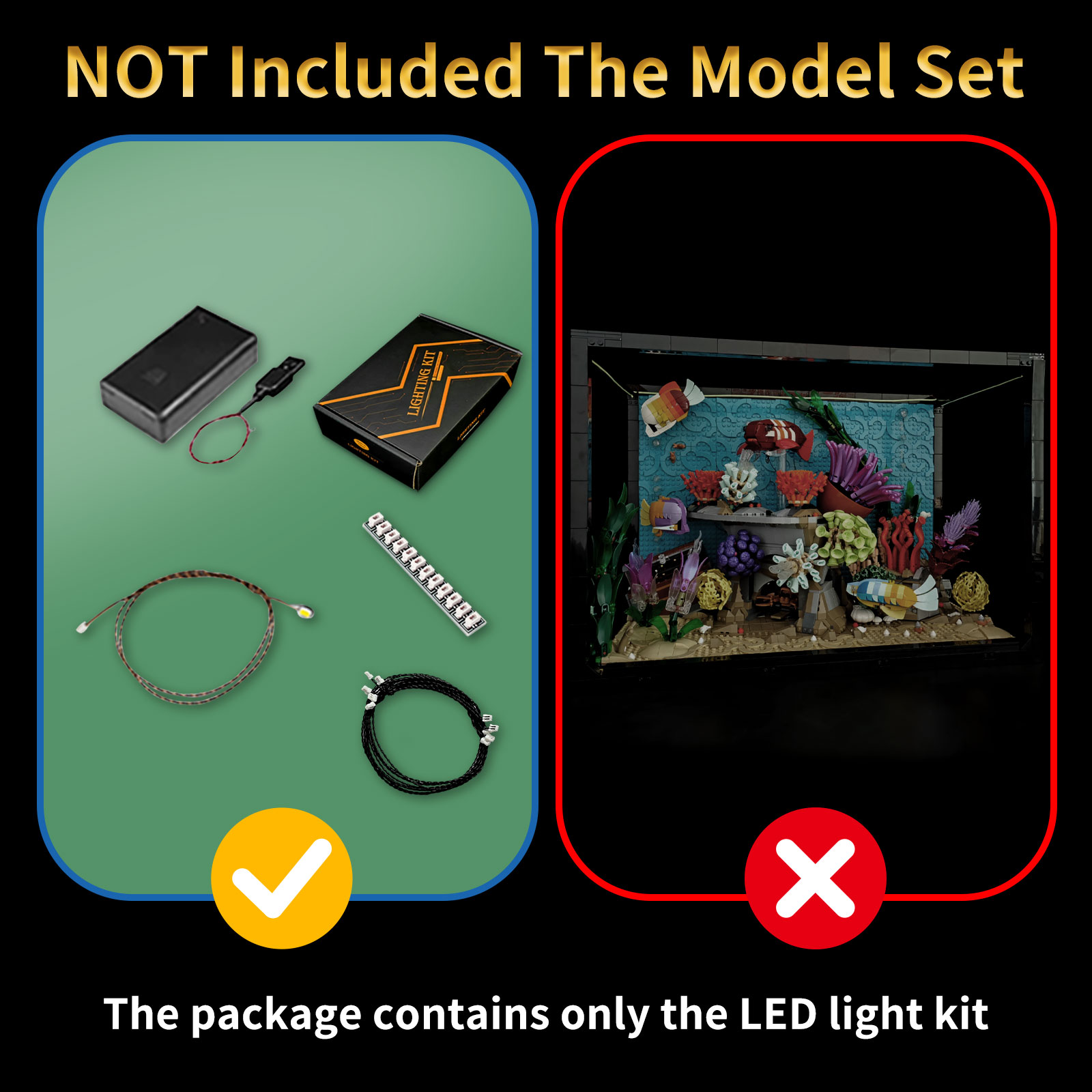 LYBMTWF LED 照明キットはレゴ 10366 熱帯水 - Aquarium Light のレビューと価格