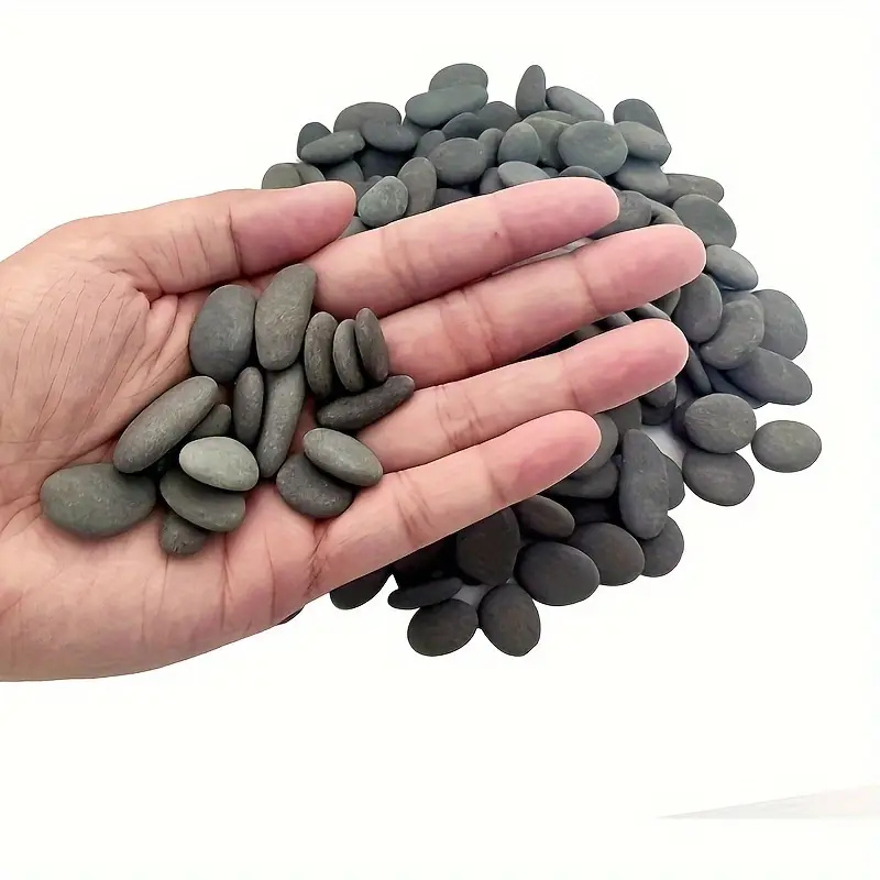 20 個の天然川の岩、グレーがかった黒の色調の滑らかな平らな - Fish Tank Gravel のレビューと価格