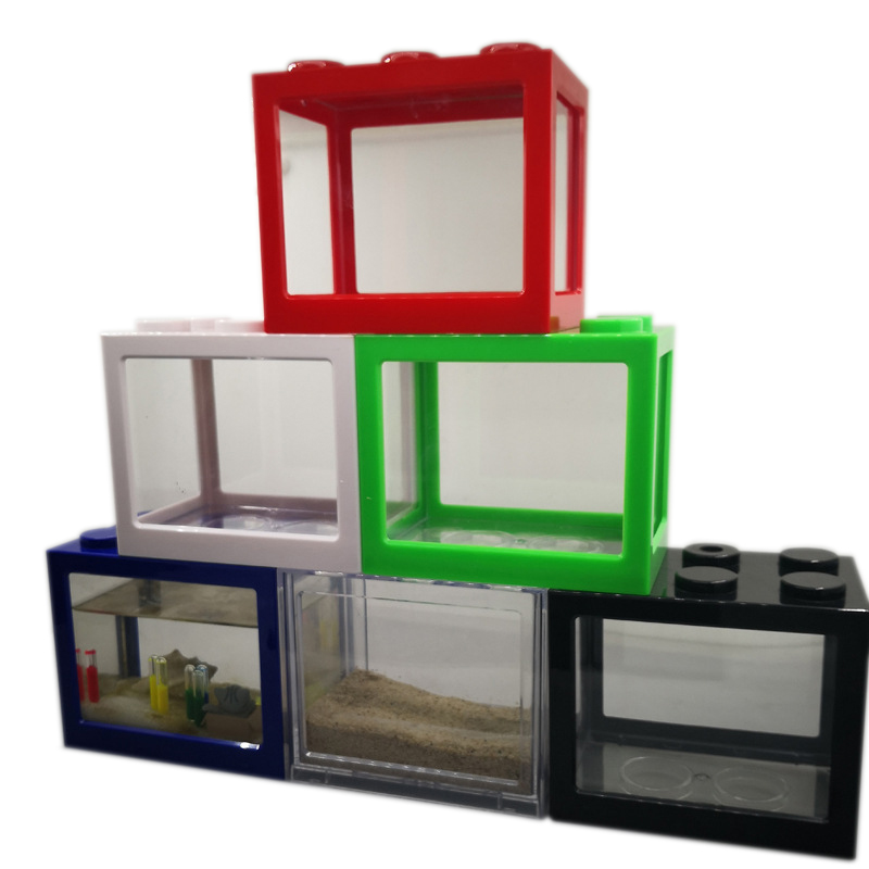 7色ミニ水槽ベタフィッシュボウル、創造的な組み合わせ可能なエ - Betta Fish Tank のレビューと価格
