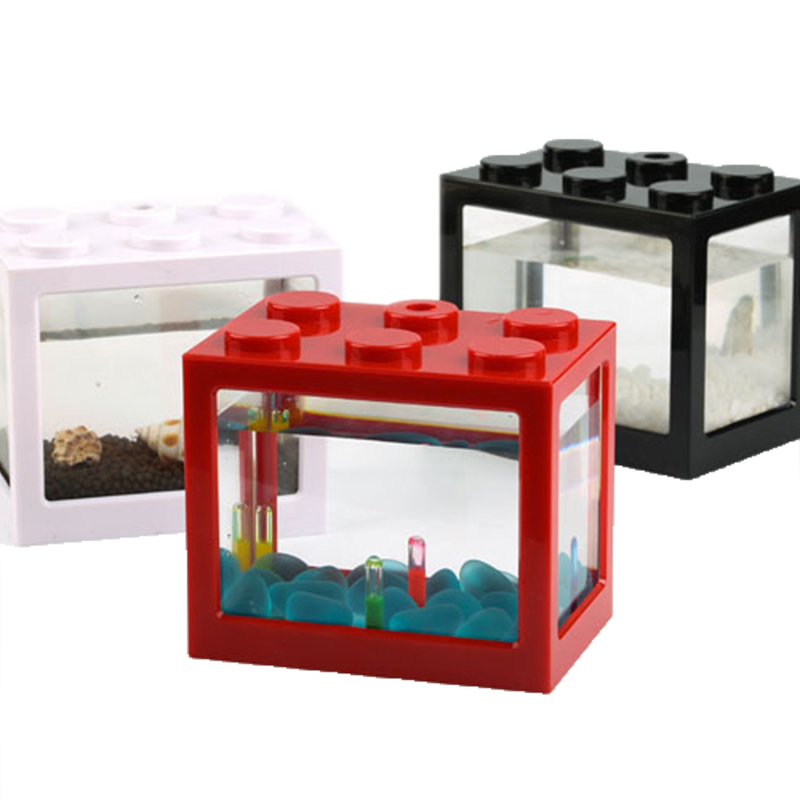 7色ミニ水槽ベタフィッシュボウル、創造的な組み合わせ可能なエ - Betta Fish Tank のレビューと価格
