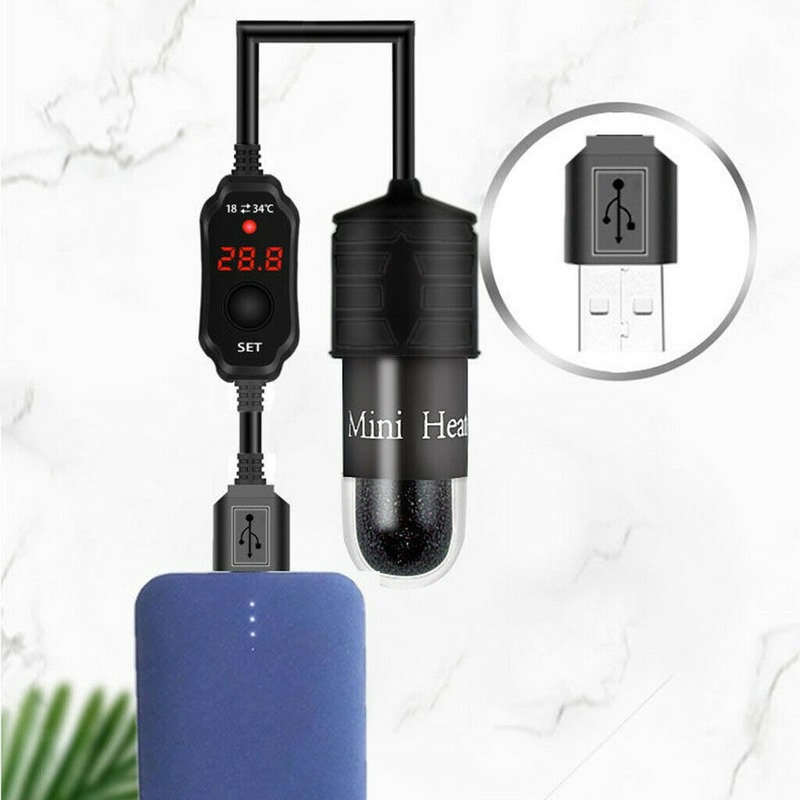 ミニ水族館の水槽ヒーター USB アダプタ加熱ロッド水中サー - Fish Tank Heater のレビューと価格