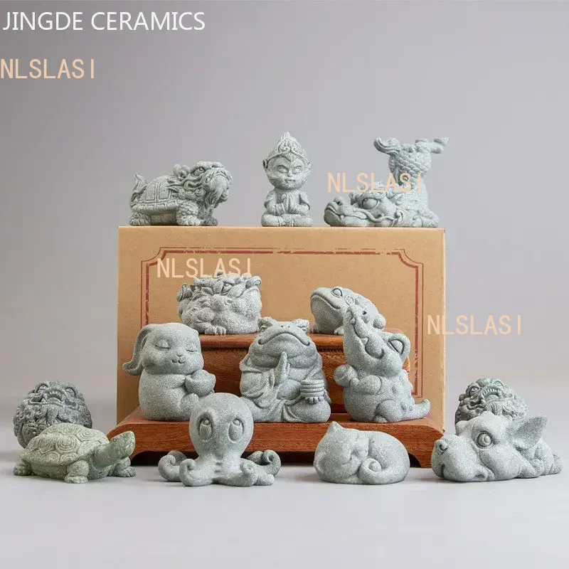 クリエイティブ手作り石茶ペットの装飾ゴールドヒキガエル緑砂石 - Fish Aquarium Home のレビューと価格