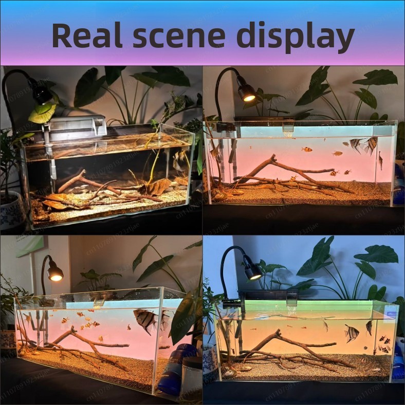黒色アクリル製水槽背景ライトパネル、RGBWグラデーションデ - Aquarium Light のレビューと価格