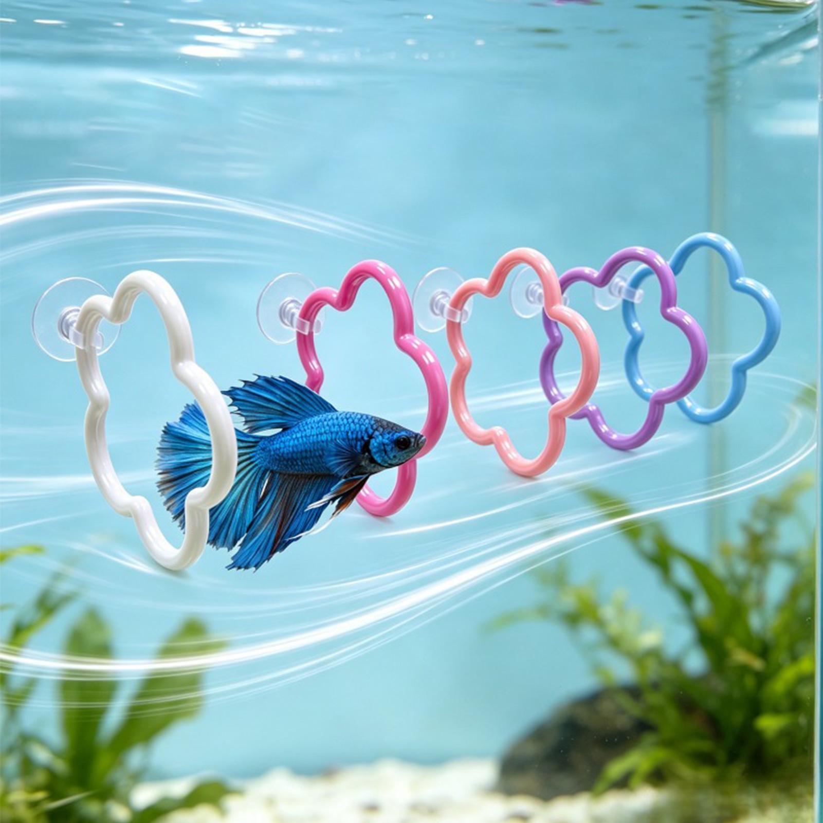 ベタ魚のおもちゃ 5個入り カラフルな吸盤付き水槽アクセサリ - Aquarium Fish Betta のレビューと価格