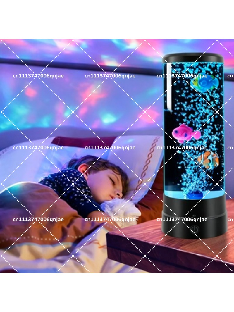 シミュレーションLED電子魚タンク水槽、色が変わるバブルフィ - Aquarium Light のレビューと価格