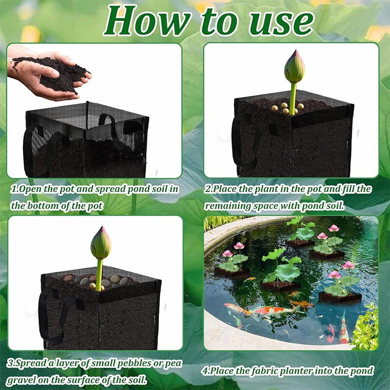 4 個ブラックメッシュ池植栽バスケット正方形ラウンド PVC - Aquarium Plants のレビューと価格