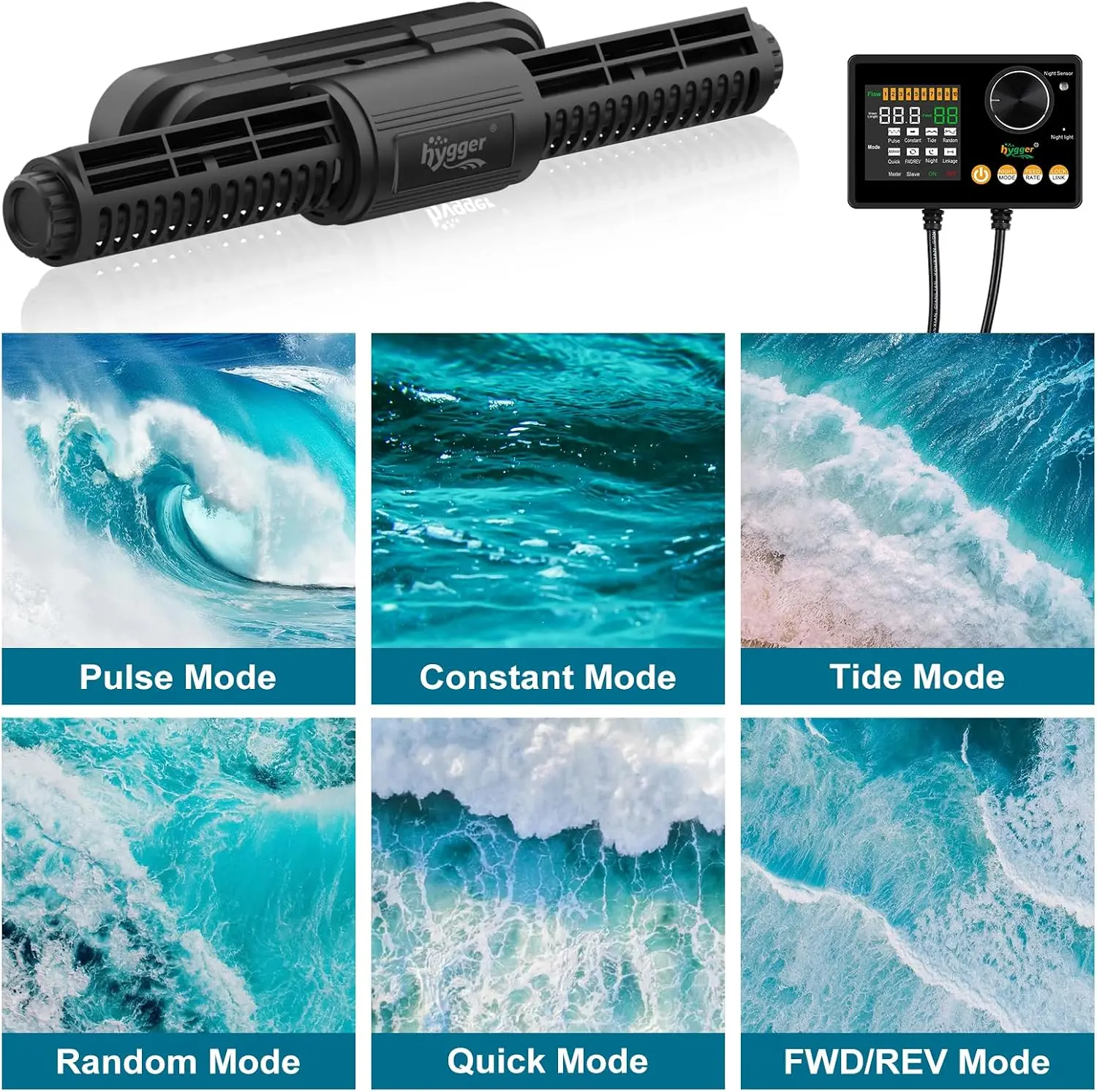 水槽用インテリジェントウェーブメーカー、海水・淡水循環ポンプ - Aquarium Pump のレビューと価格