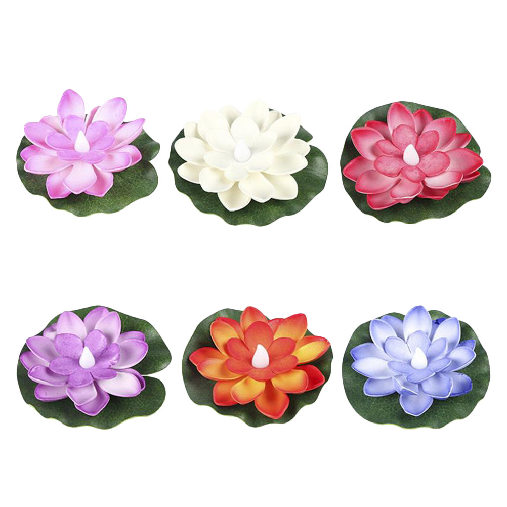 6個入り、リアルな蓮の花の装飾品。池、噴水、水槽、水族館、家 - Aquarium Decor のレビューと価格