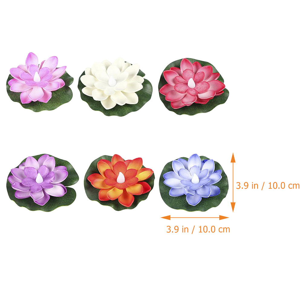 6個入り、リアルな蓮の花の装飾品。池、噴水、水槽、水族館、家 - Aquarium Decor のレビューと価格