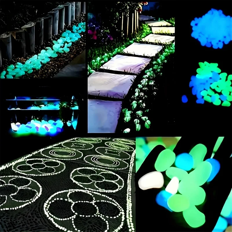 発光小石ナイトライトストーン水族館造園装飾品100個ガーデン - Aquarium Light のレビューと価格