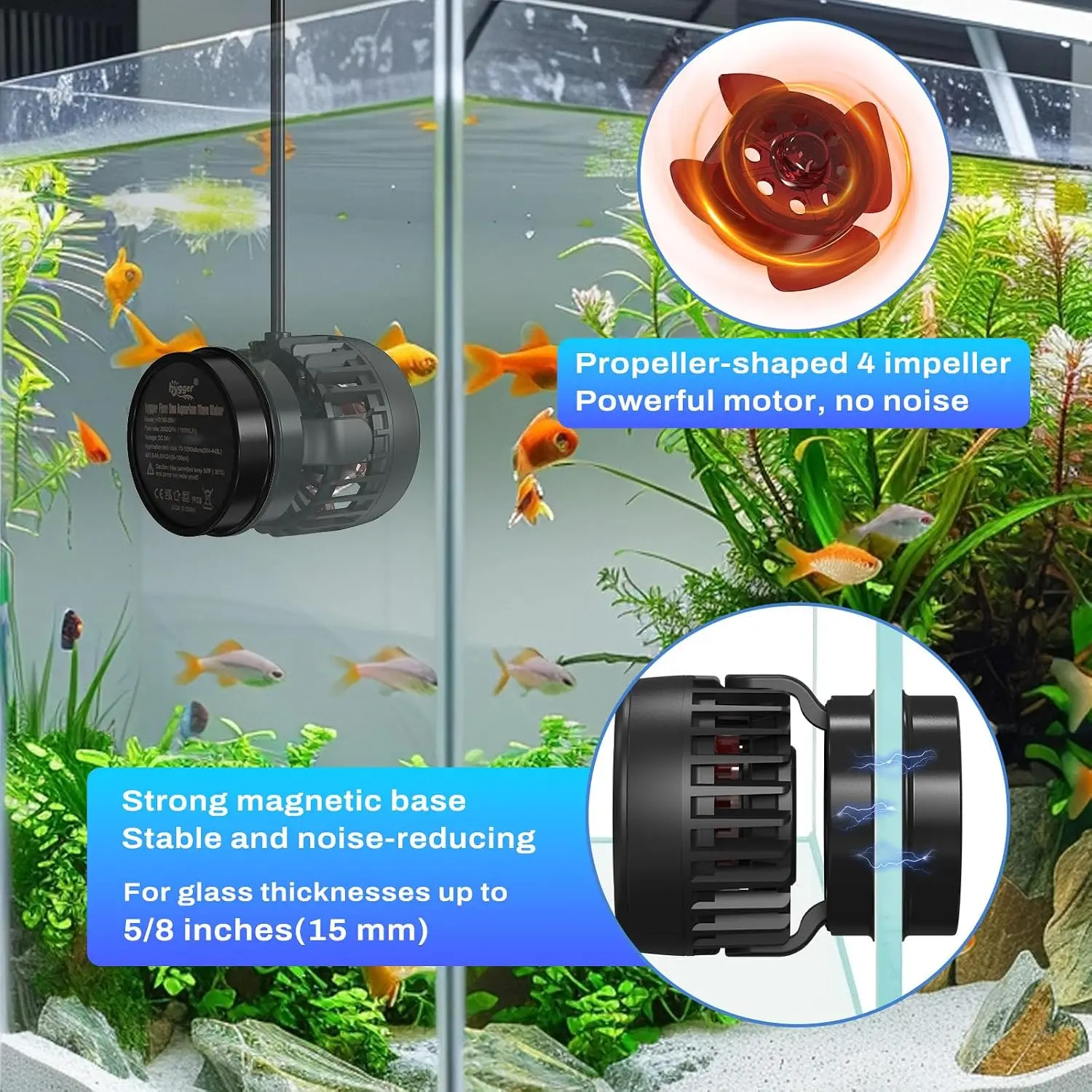 水槽用DCパワフルウェーブメーカー、静音水槽循環ポンプ、流量 - Aquarium Pump のレビューと価格