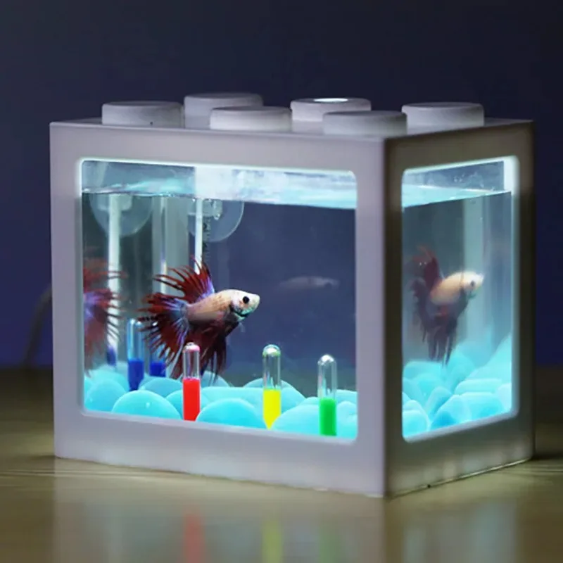 ミニLEDデスクトップ水族館水槽ランプ,オルテタ,シミュレー - Betta Fish Tank のレビューと価格