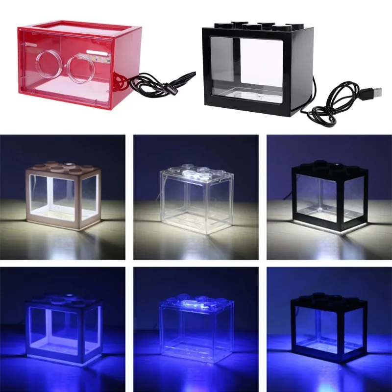 ミニLEDデスクトップ水族館水槽ランプ,オルテタ,シミュレー - Betta Fish Tank のレビューと価格