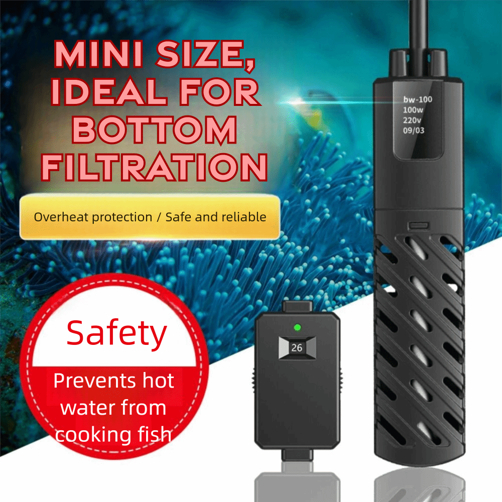 石英ガラス水槽用水中ヒーター 調整可能低水位対応 魚タンク加 - Fish Tank Heater のレビューと価格