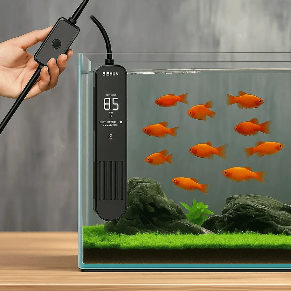 LCDディスプレイ 20-35 ° Cデジタル水槽ヒーターロ - Fish Tank Heater のレビューと価格